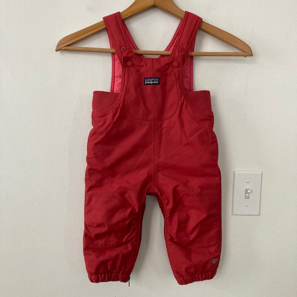Patagonia Baby Puff Rider Overalls in Claret Red